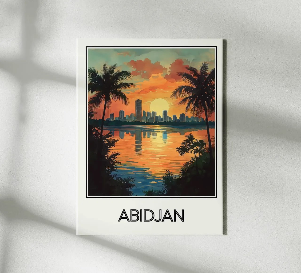 Abidjan tela con Cornice a cassetta da Frame the World