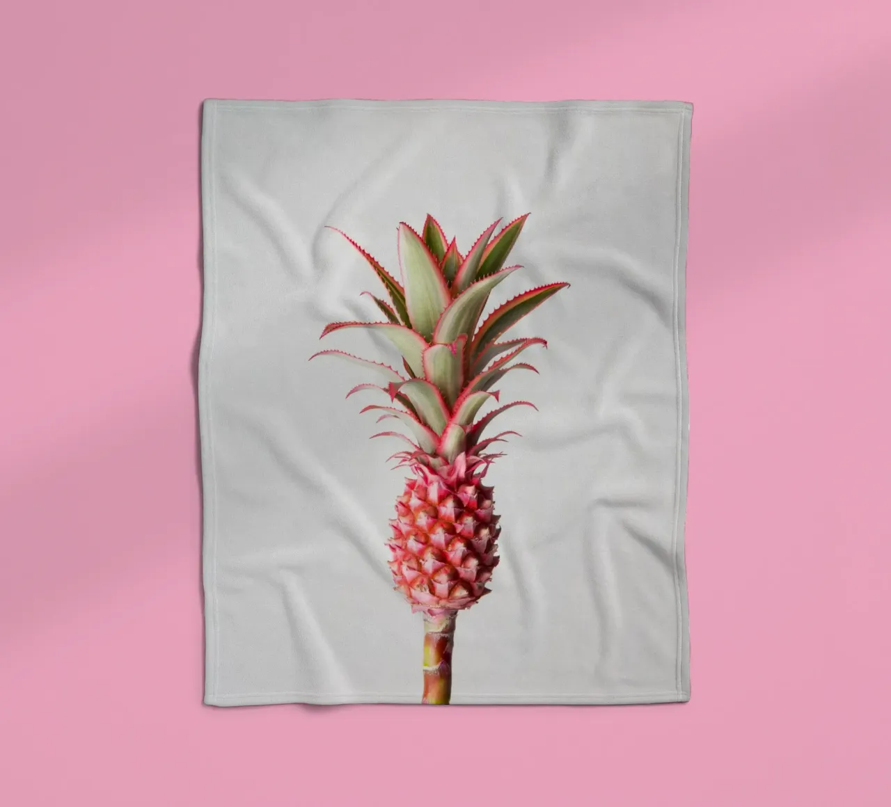 Ananas Pinke coperta in pile da Katja Stehle Design
