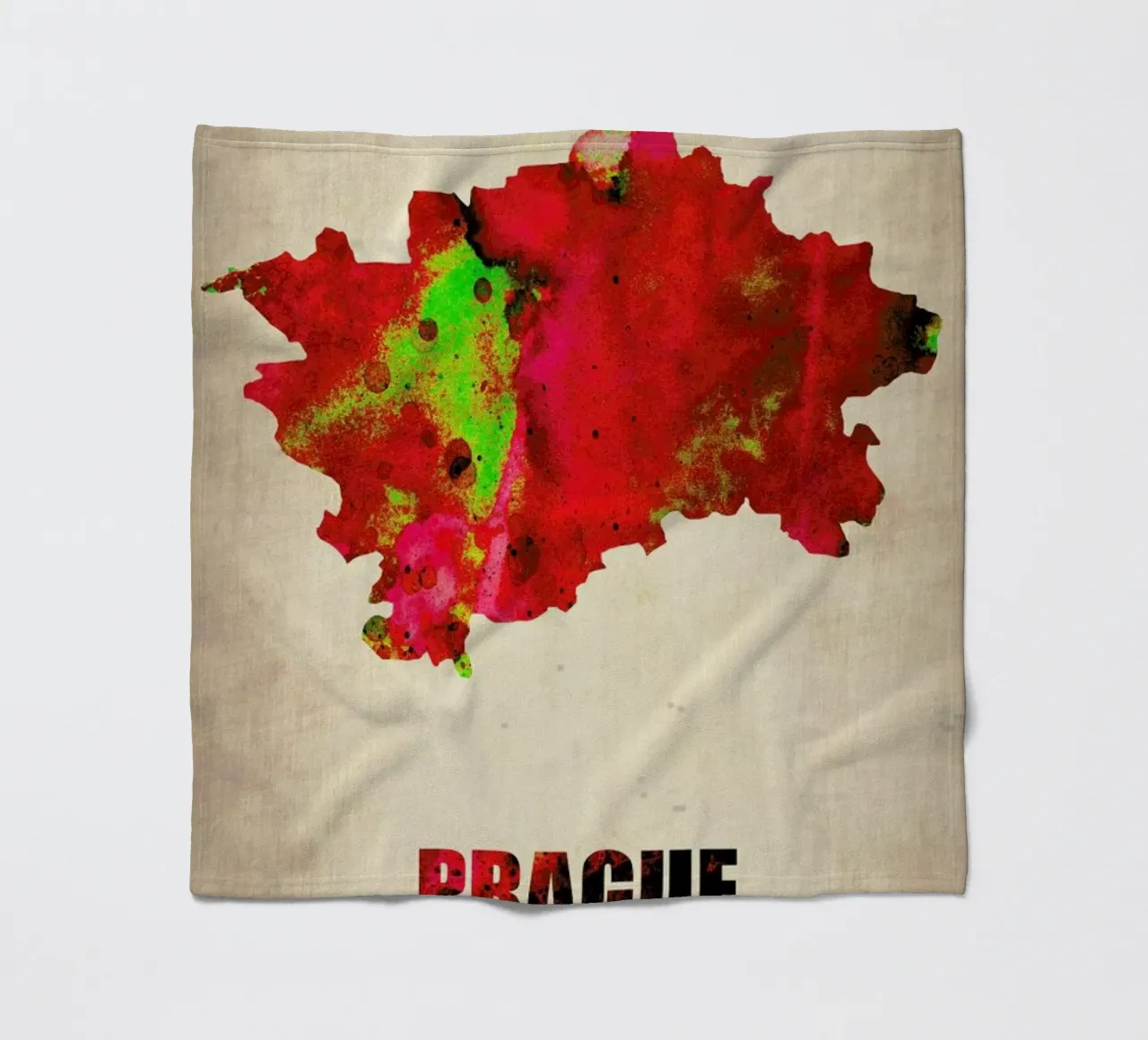 Prague Watercolor Map coperta in pile da Naxart