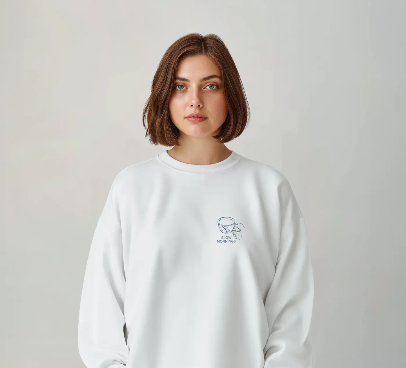 Slow Mornings better with Coffee Sweatshirt von Magnific