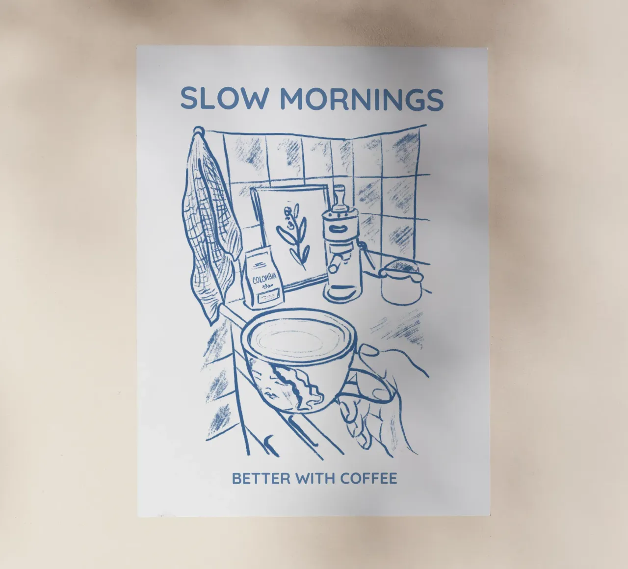 Slow Mornings better with Coffee pellicola backlit da Magnific
