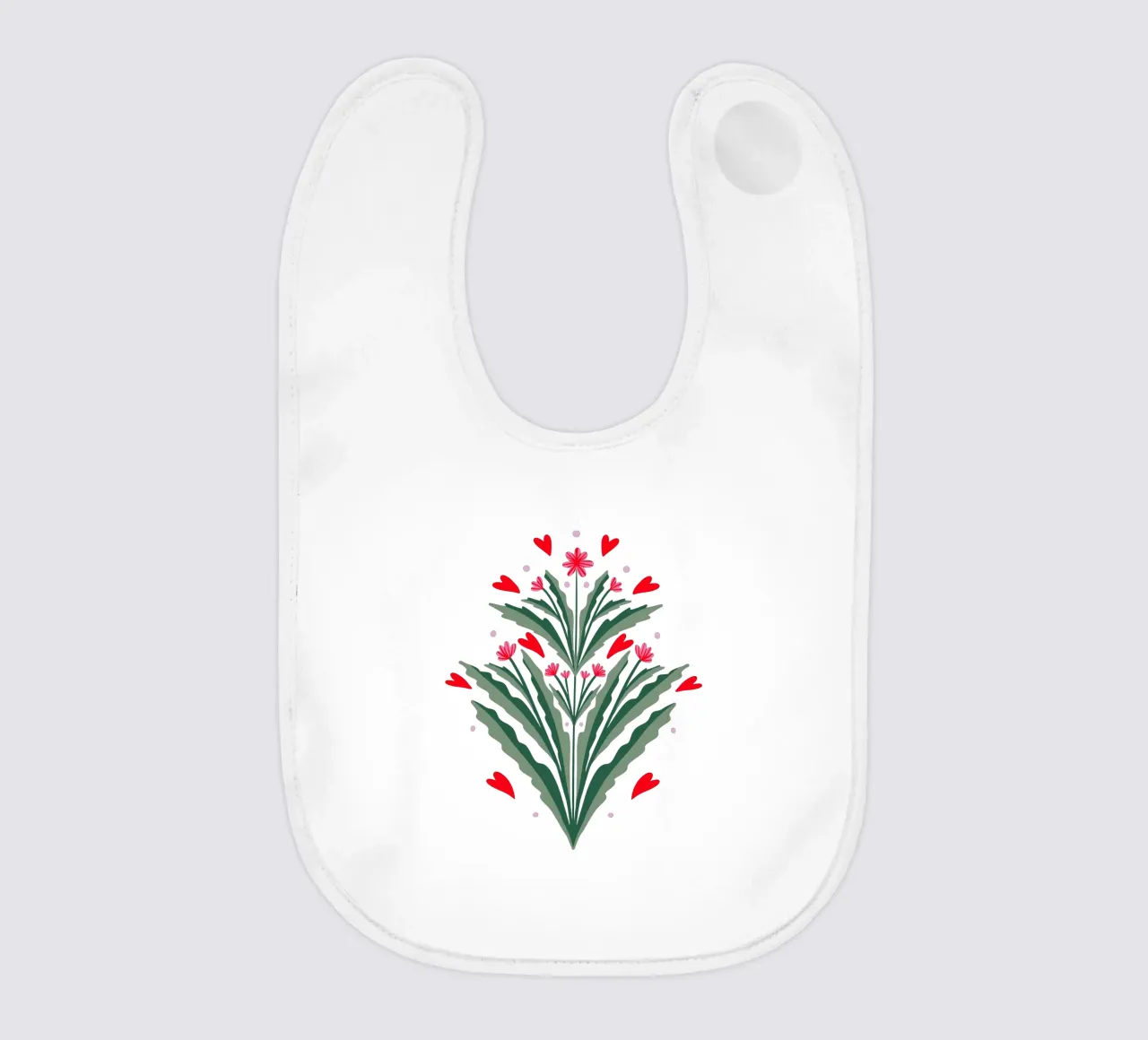 Fiori e cuori bavaglino da Wackapacka