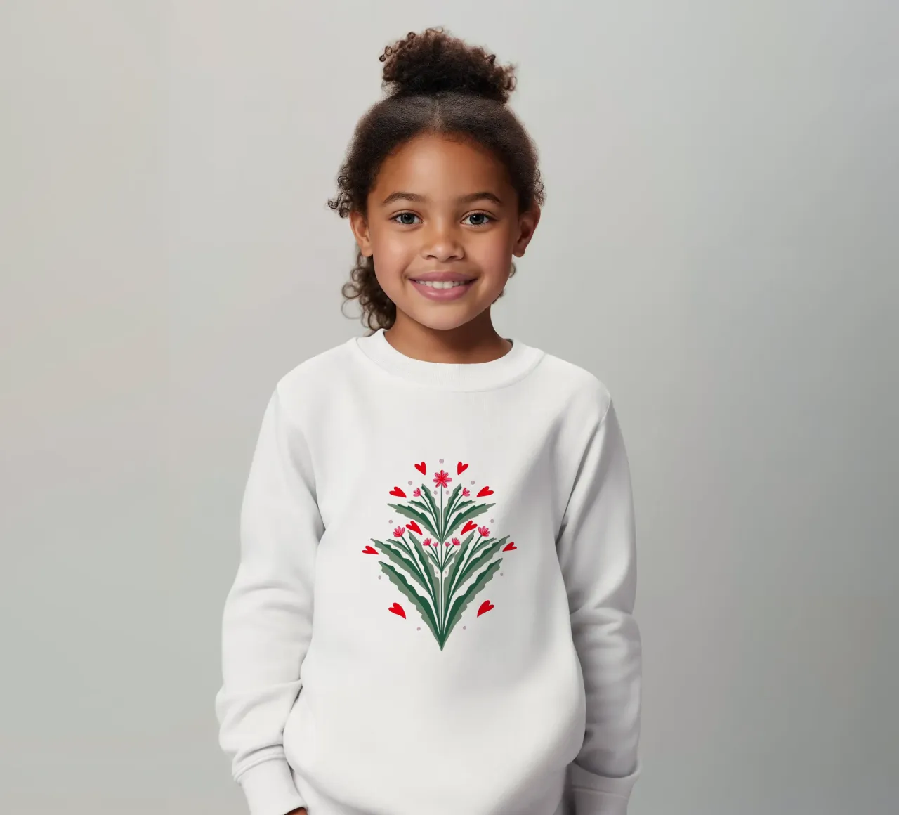 Fiori e cuori felpa bambino da Wackapacka