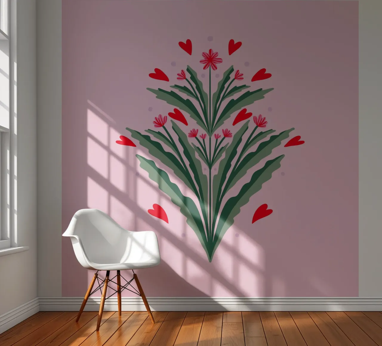 Flowers and Hearts photo wallpaper by Wackapacka