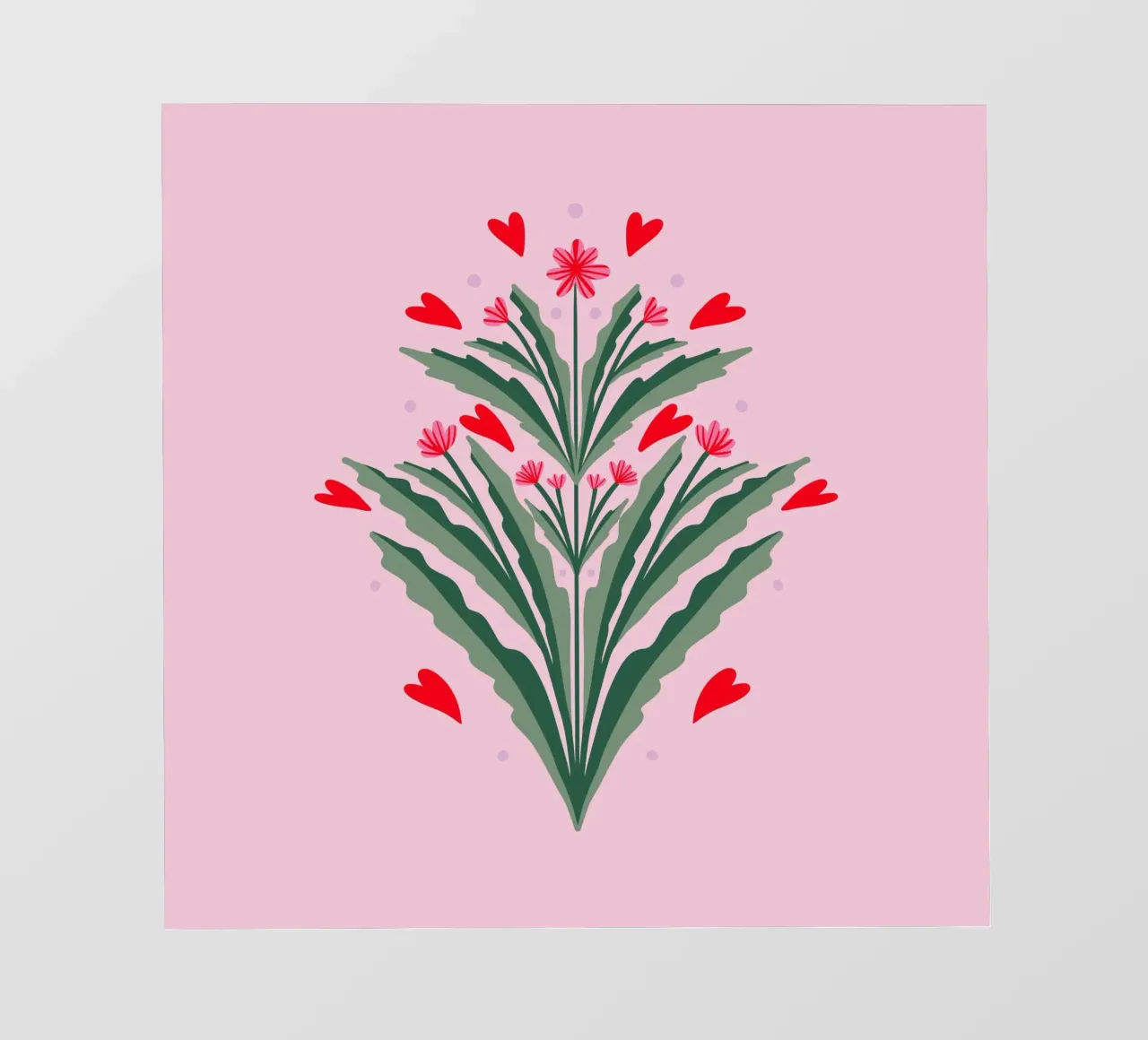 Flowers and Hearts photo wallpaper by Wackapacka