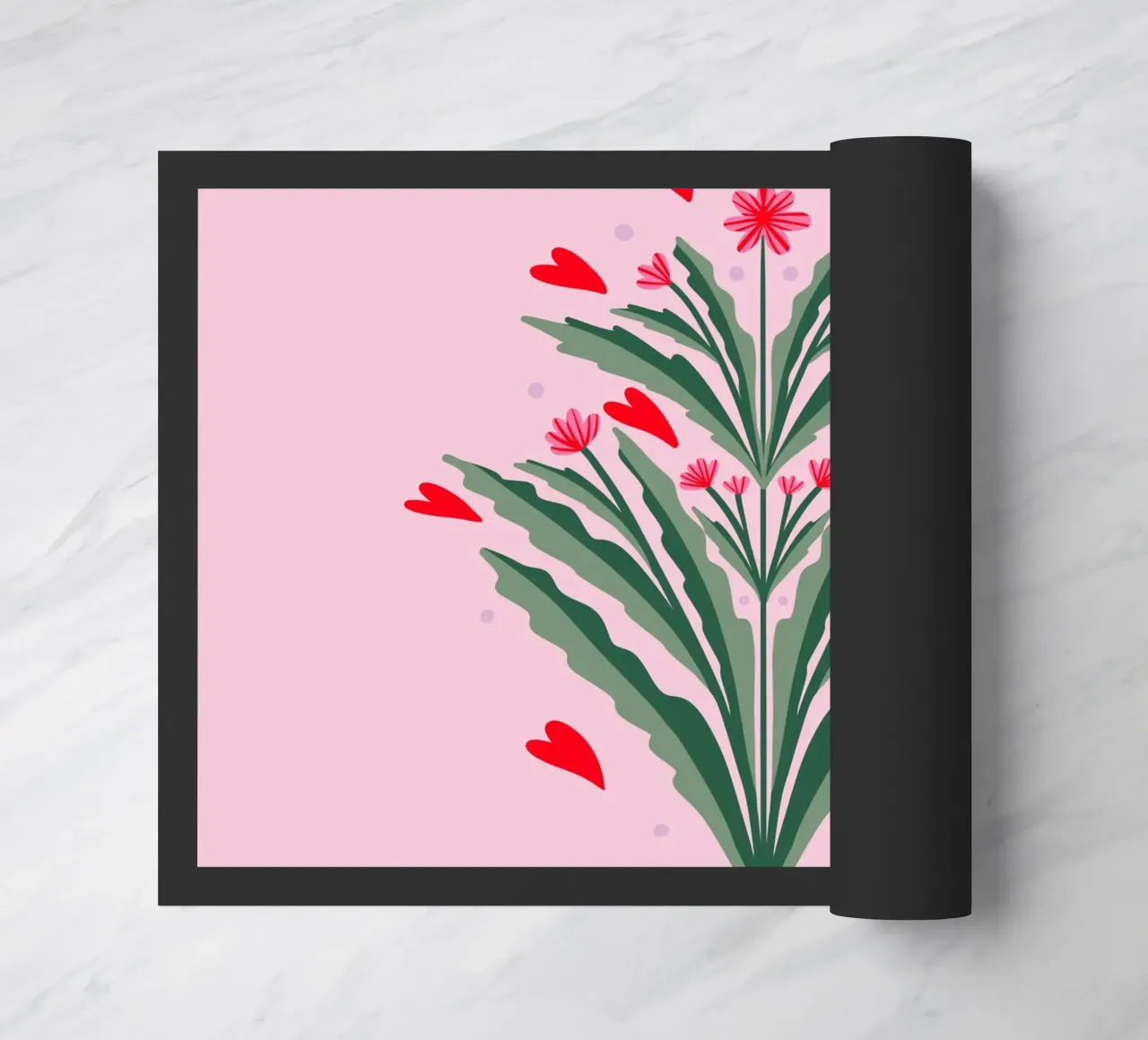 Fiori e cuori zerbino da Wackapacka