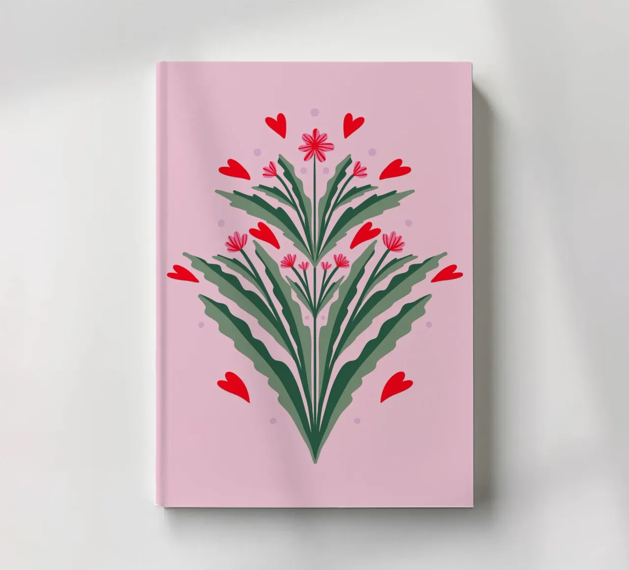 Flowers and Hearts notebook by Wackapacka