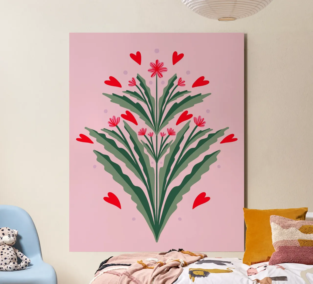Fiori e cuori alluminio dibond da Wackapacka