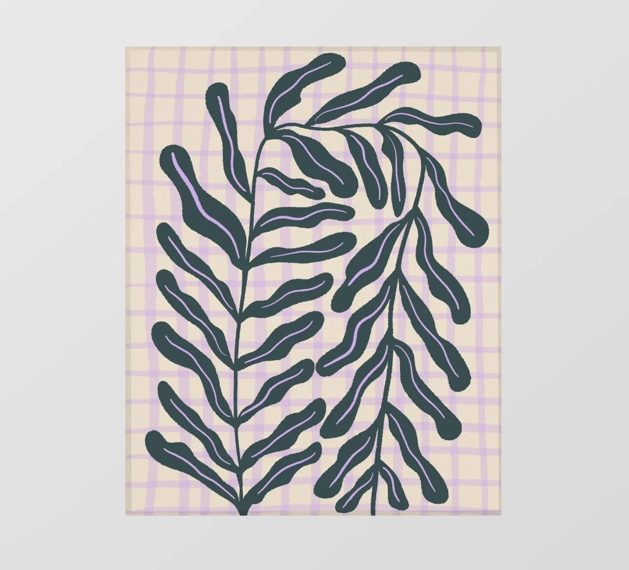Abstract branch on a grid pattern backlit film by Wackapacka