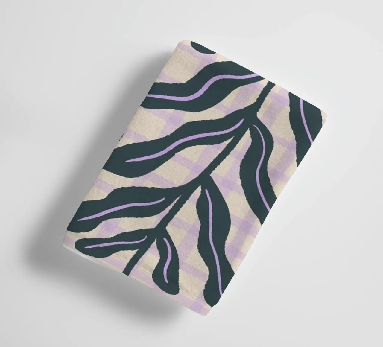 Abstract branch on a grid pattern towel by Wackapacka