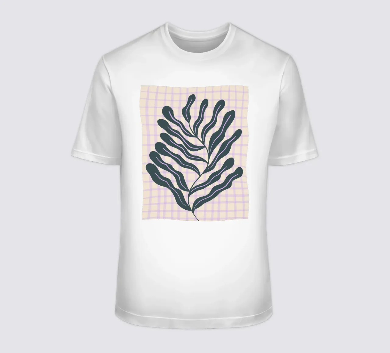 Abstract branch on a grid pattern 2 t-shirt by Wackapacka