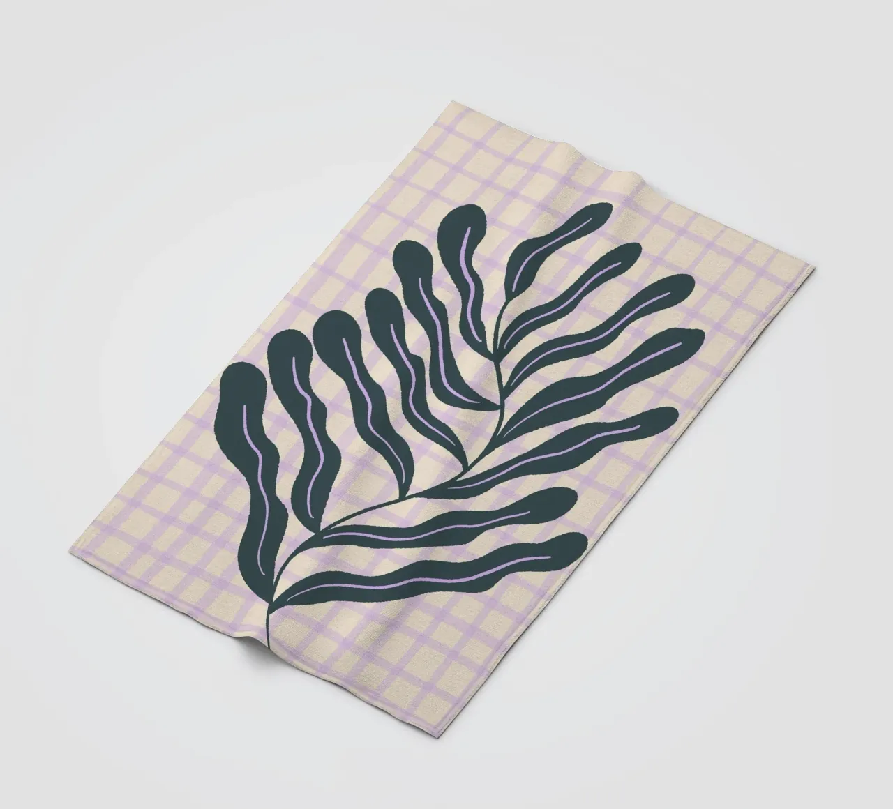 Abstract branch on a grid pattern 2 fleece blanket by Wackapacka