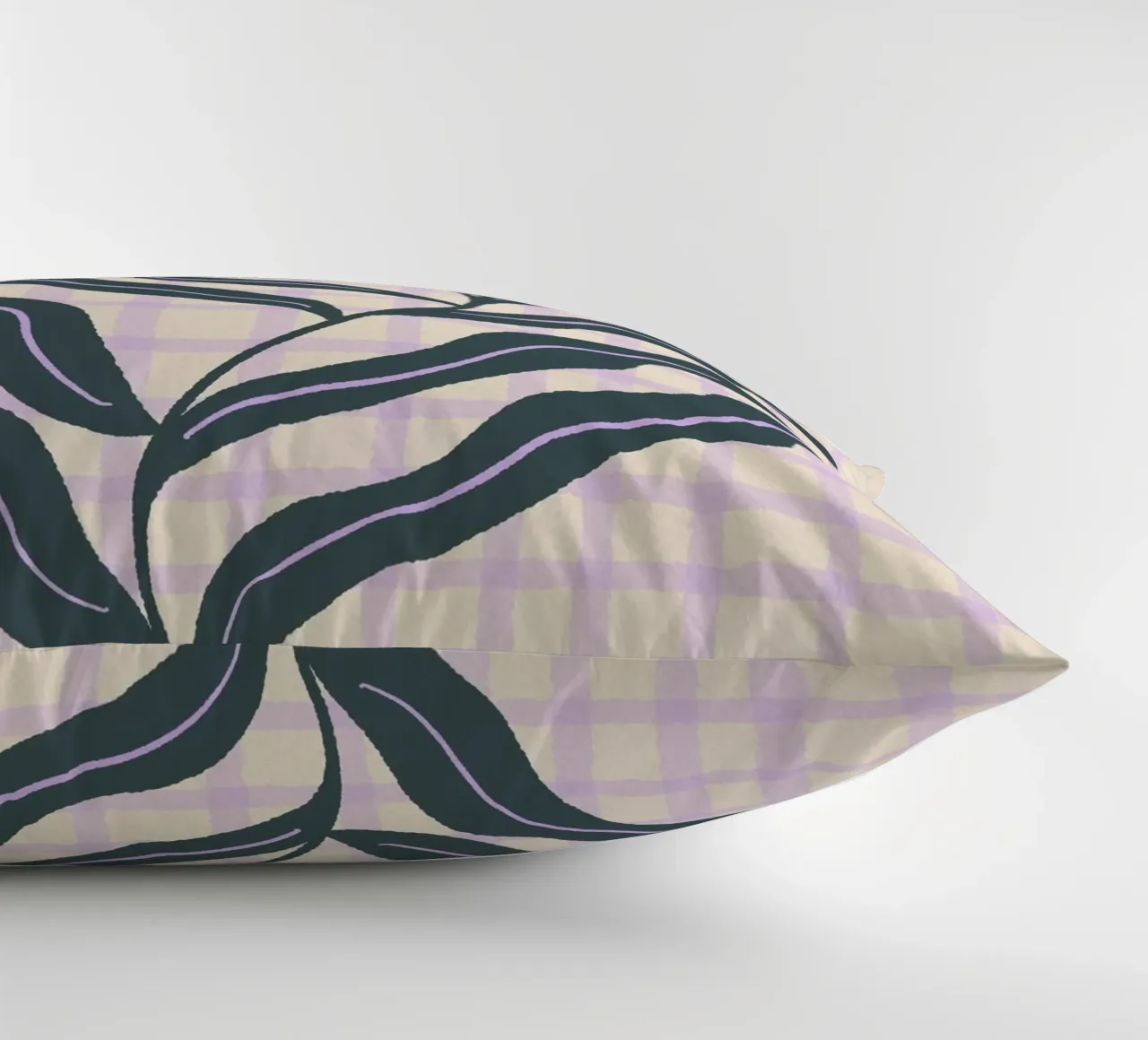 Abstract branch on a grid pattern 2 decorative cushion by Wackapacka