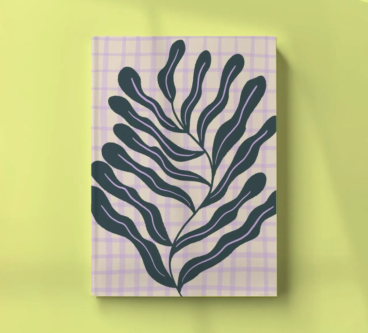 Abstract branch on a grid pattern 2 notebook by Wackapacka