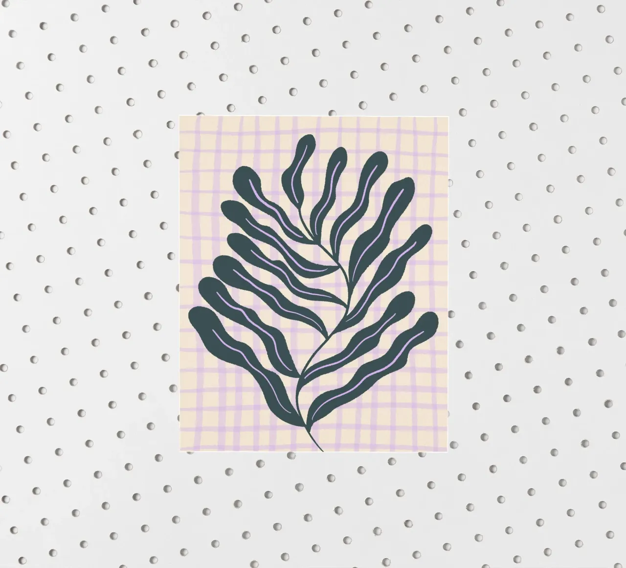 Abstract branch on a grid pattern 2 sticker by Wackapacka