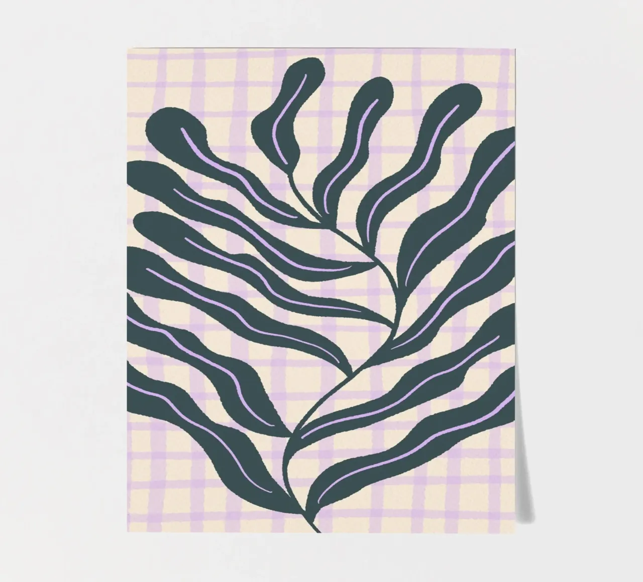 Abstract branch on a grid pattern 2 sticker sheet by Wackapacka