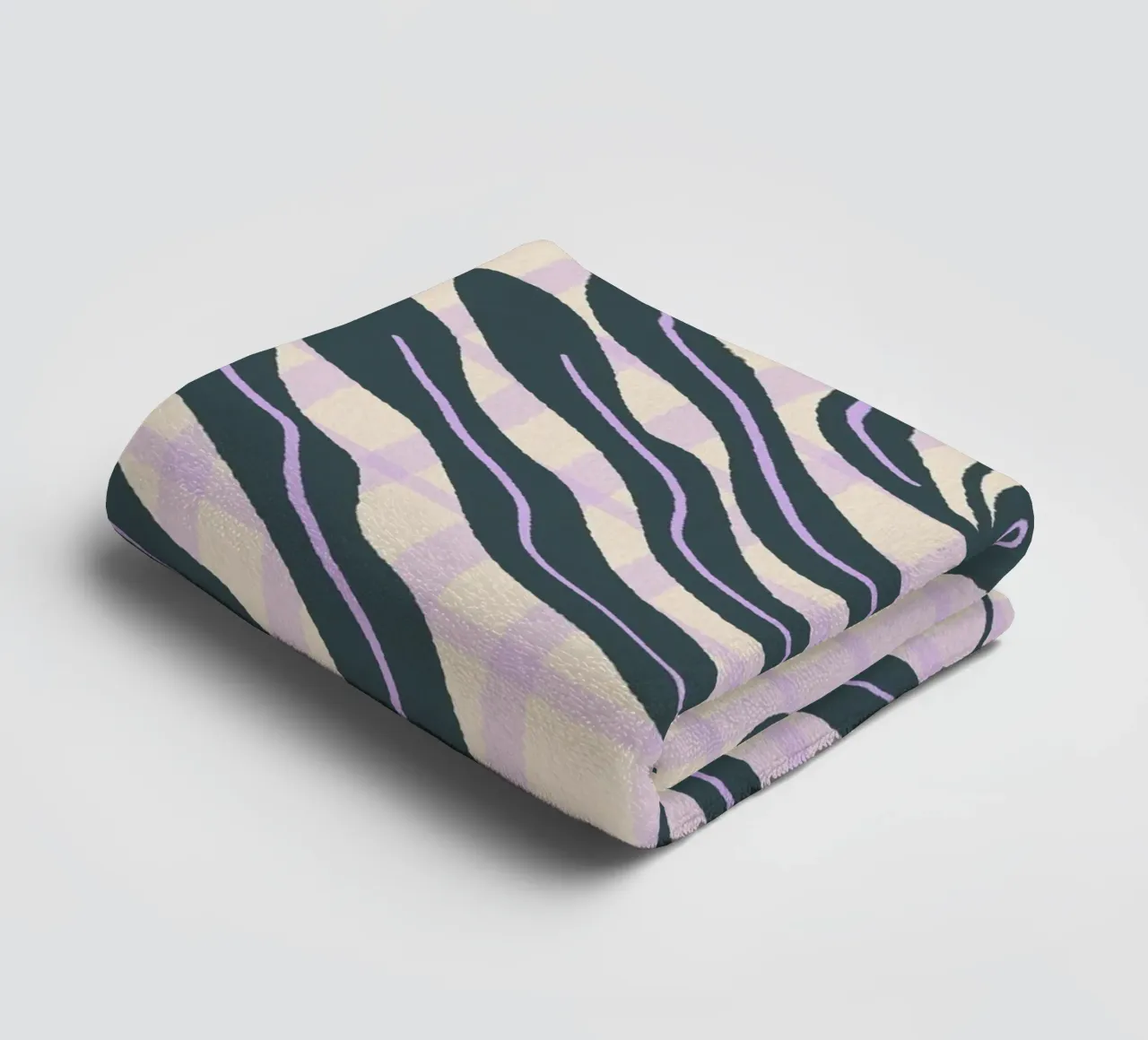 Abstract branch on a grid pattern 2 towel by Wackapacka