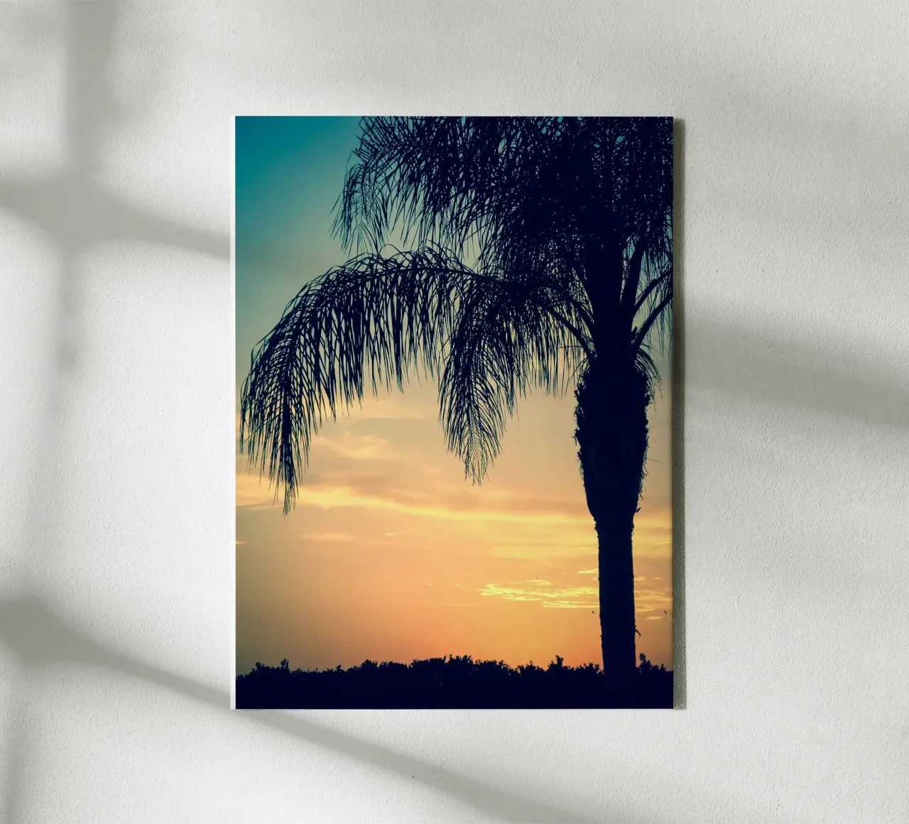 Under palm trees canvas with Floater frame by Katja Stehle Design