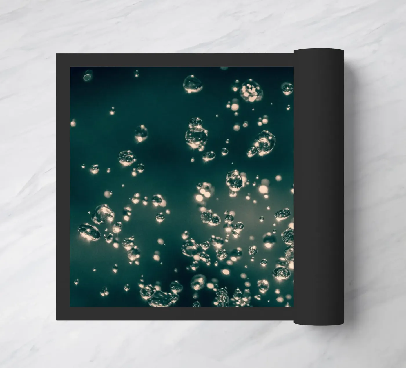 Tanzende Regentropfen Fußmatte von Katja Stehle Design