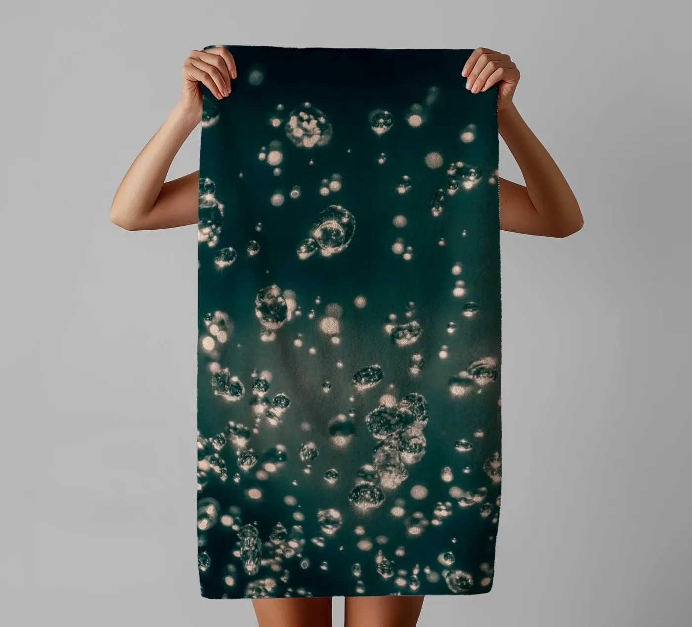 Dancing raindrops towel by Katja Stehle Design