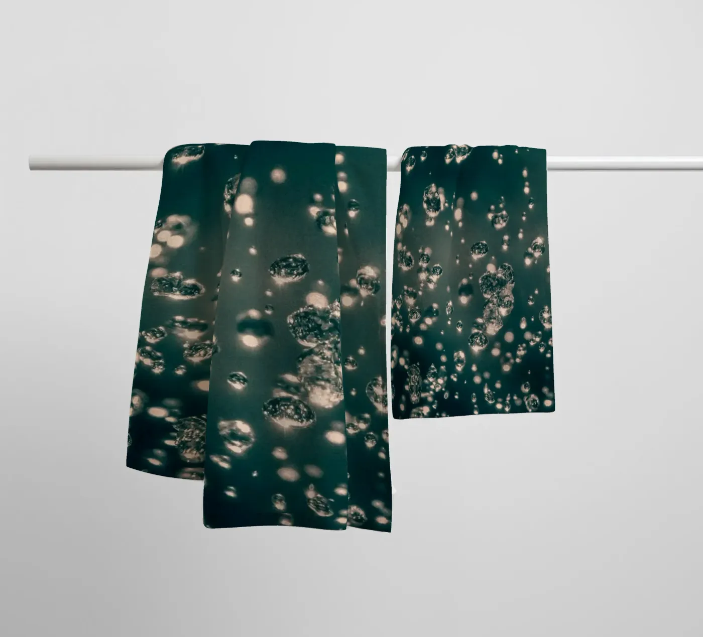 Dancing raindrops towel by Katja Stehle Design