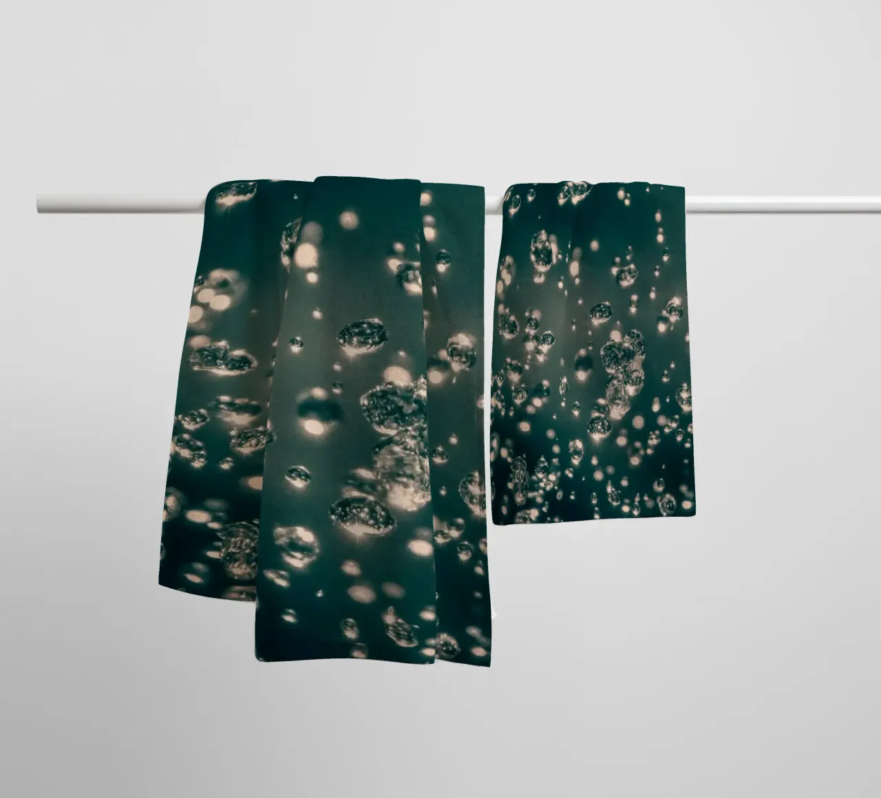 Dancing raindrops towel by Katja Stehle Design
