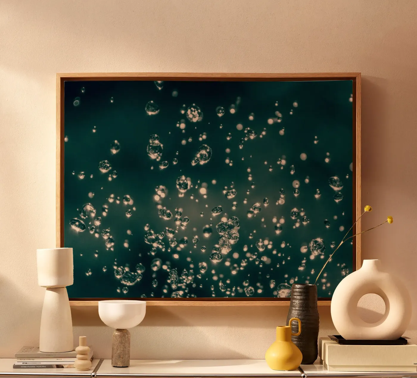 Dancing raindrops canvas by Katja Stehle Design
