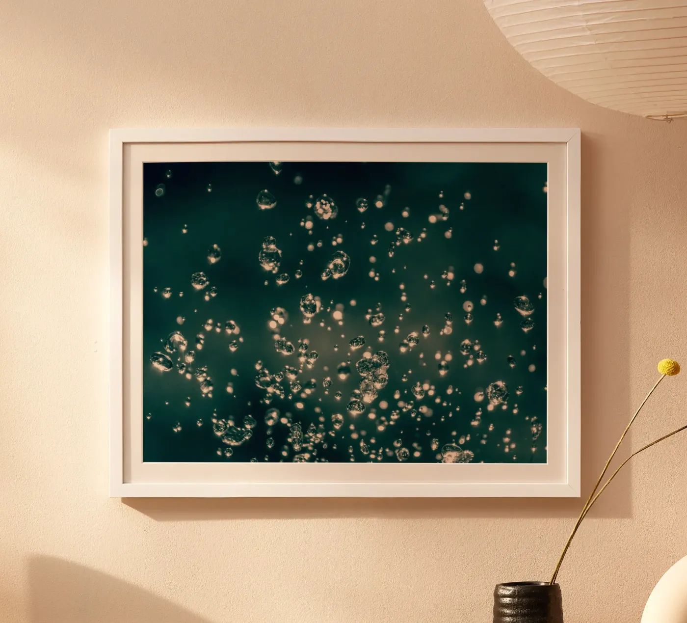 Tanzende Regentropfen Poster von Katja Stehle Design