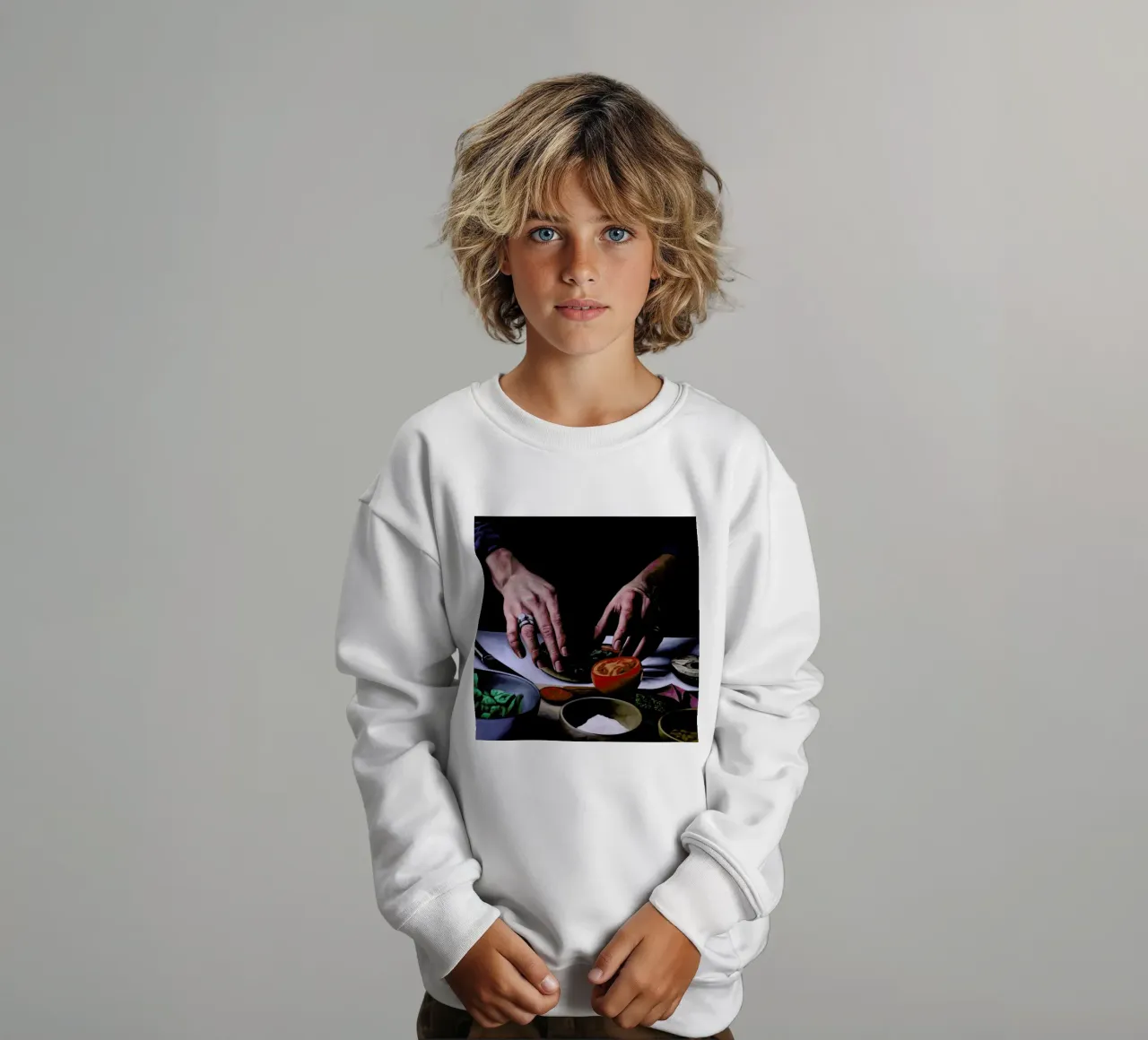 Mains Cuisine Kinder Sweatshirt von Jérôme Romain