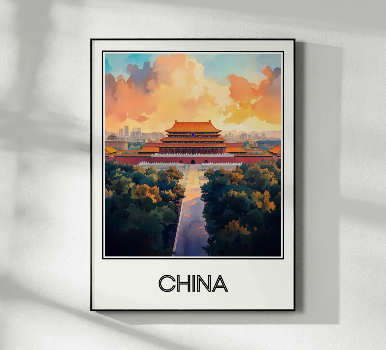 Affiche Chine plexiglass da Frame the World