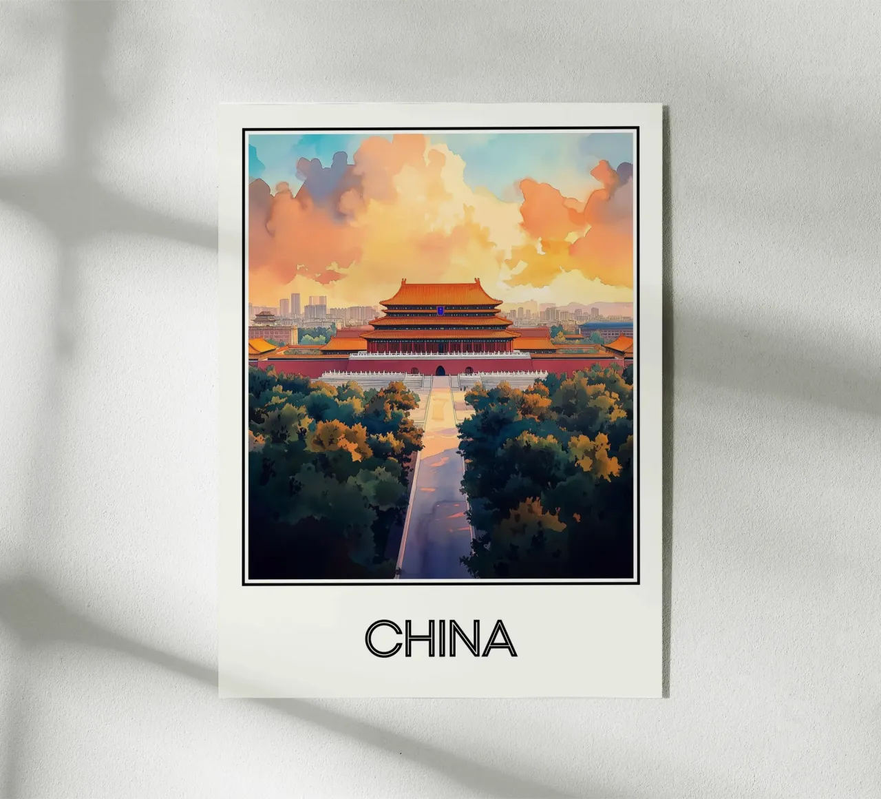 Affiche Chine plexiglass da Frame the World