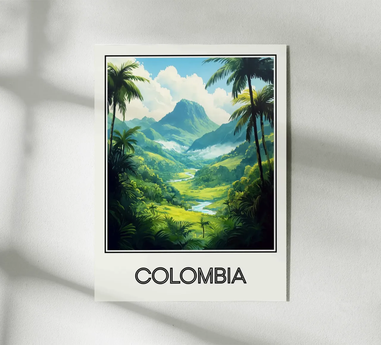 Affiche Colombie plexiglass da Frame the World