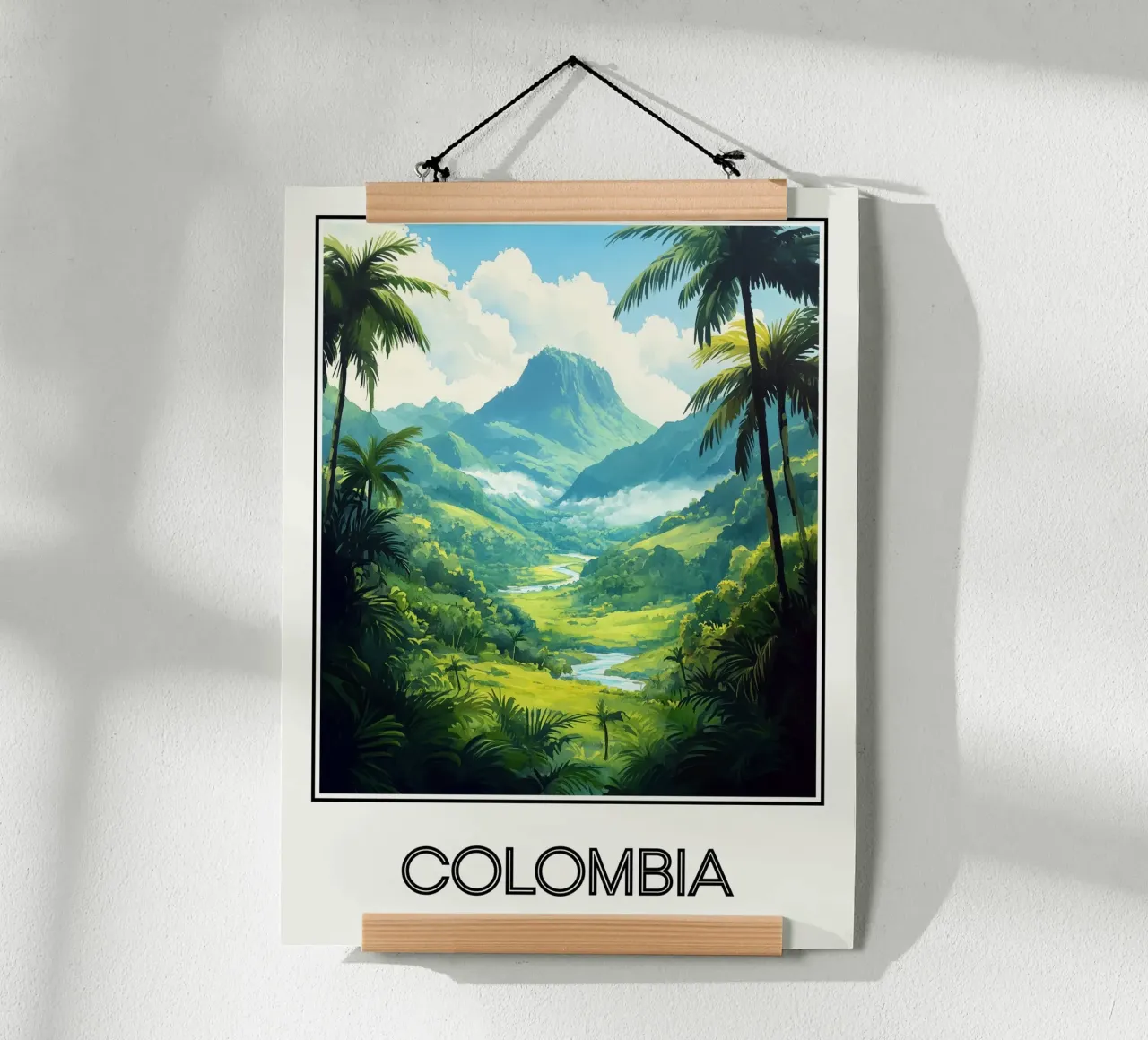 Colombie poster con telaio in alluminio da Frame the World