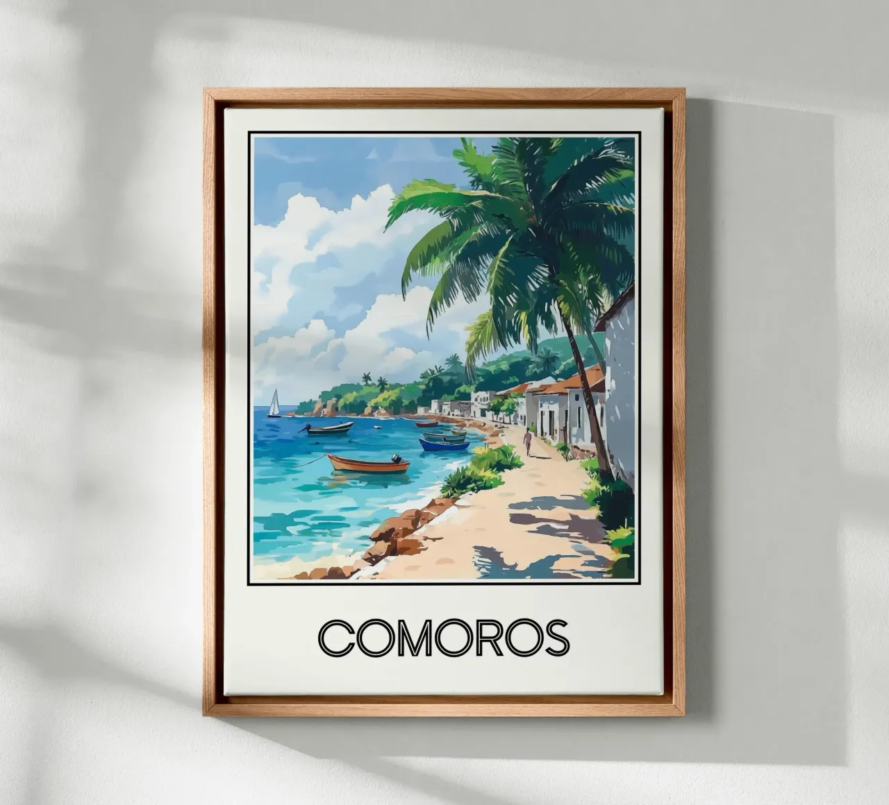 Comores tela con Cornice a cassetta da Frame the World