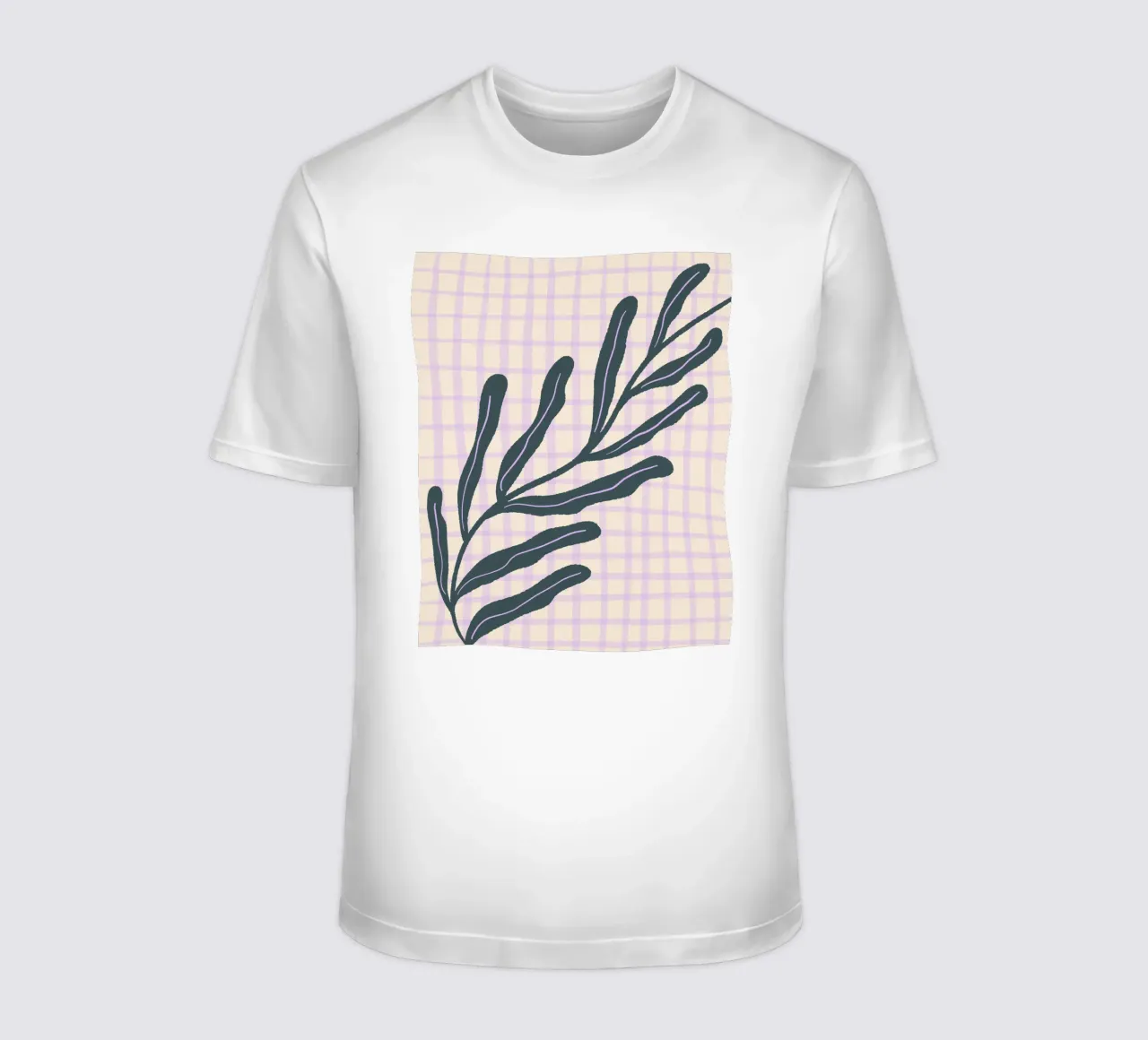 Abstract branch on a grid pattern 3 t-shirt by Wackapacka