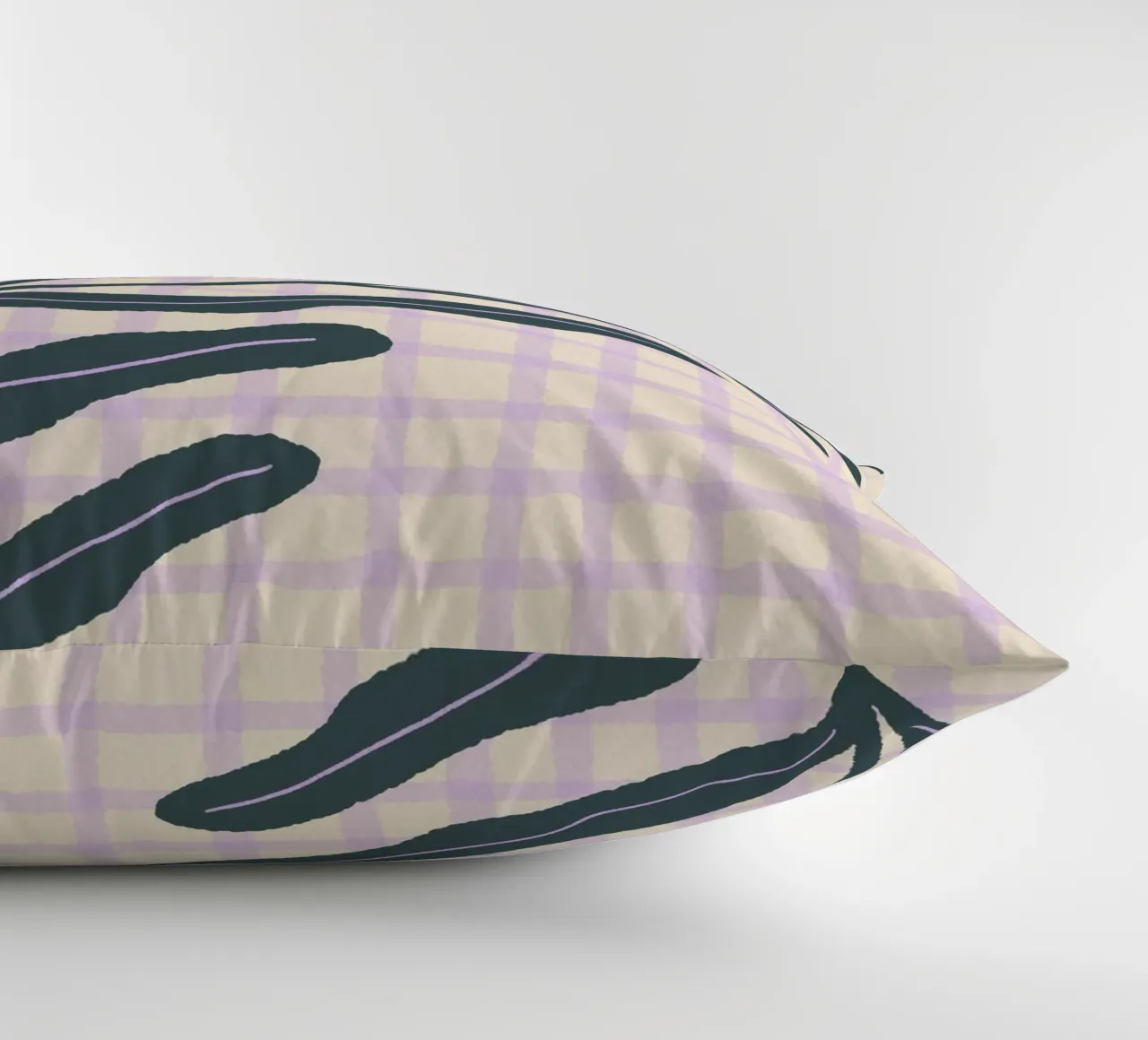 Abstract branch on a grid pattern 3 decorative cushion by Wackapacka