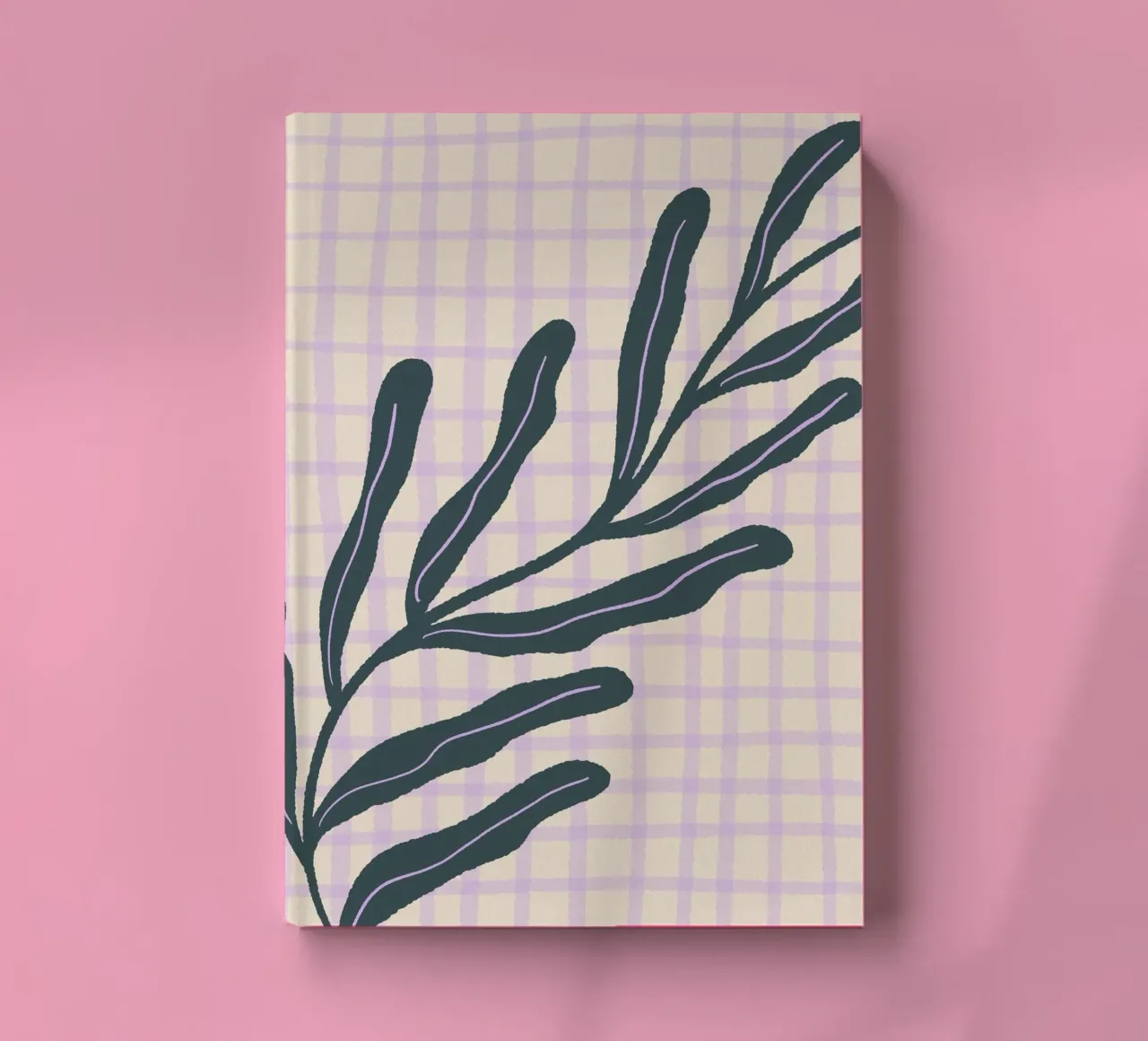Abstract branch on a grid pattern 3 notebook by Wackapacka