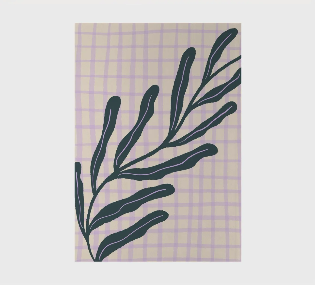 Abstract branch on a grid pattern 3 notebook by Wackapacka