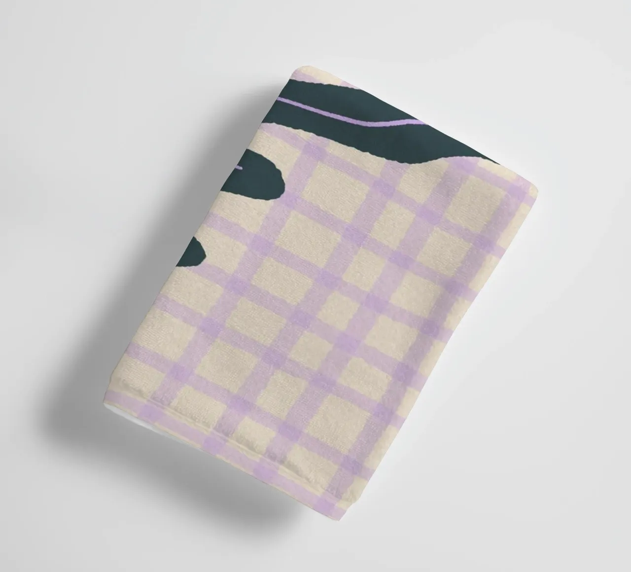 Abstract branch on a grid pattern 3 towel by Wackapacka