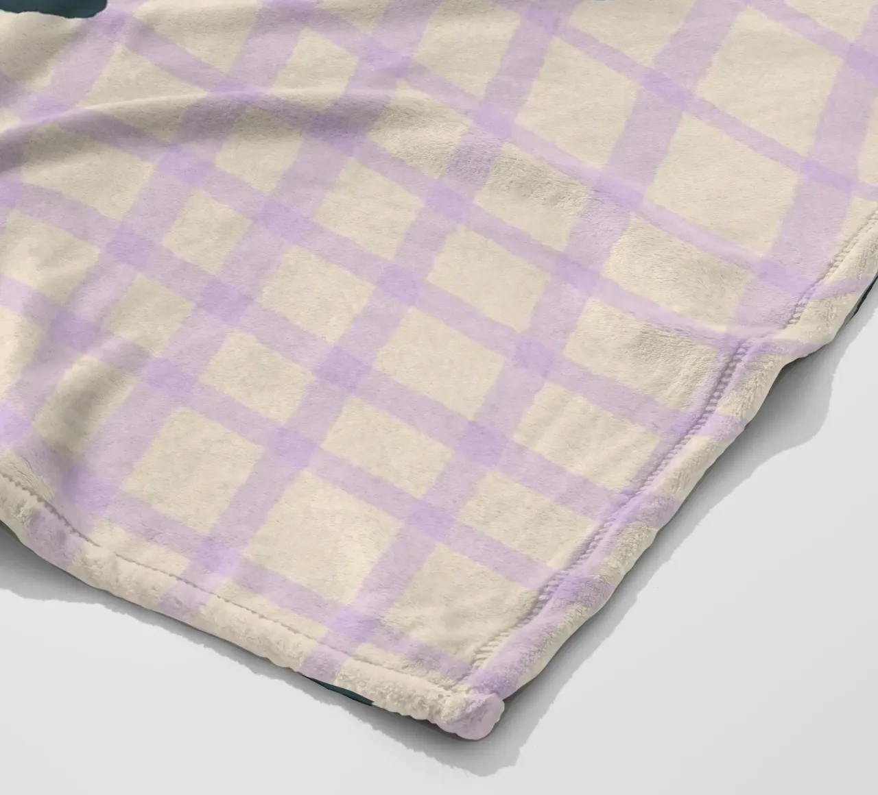 Abstract branch on a grid pattern 3 fleece blanket by Wackapacka