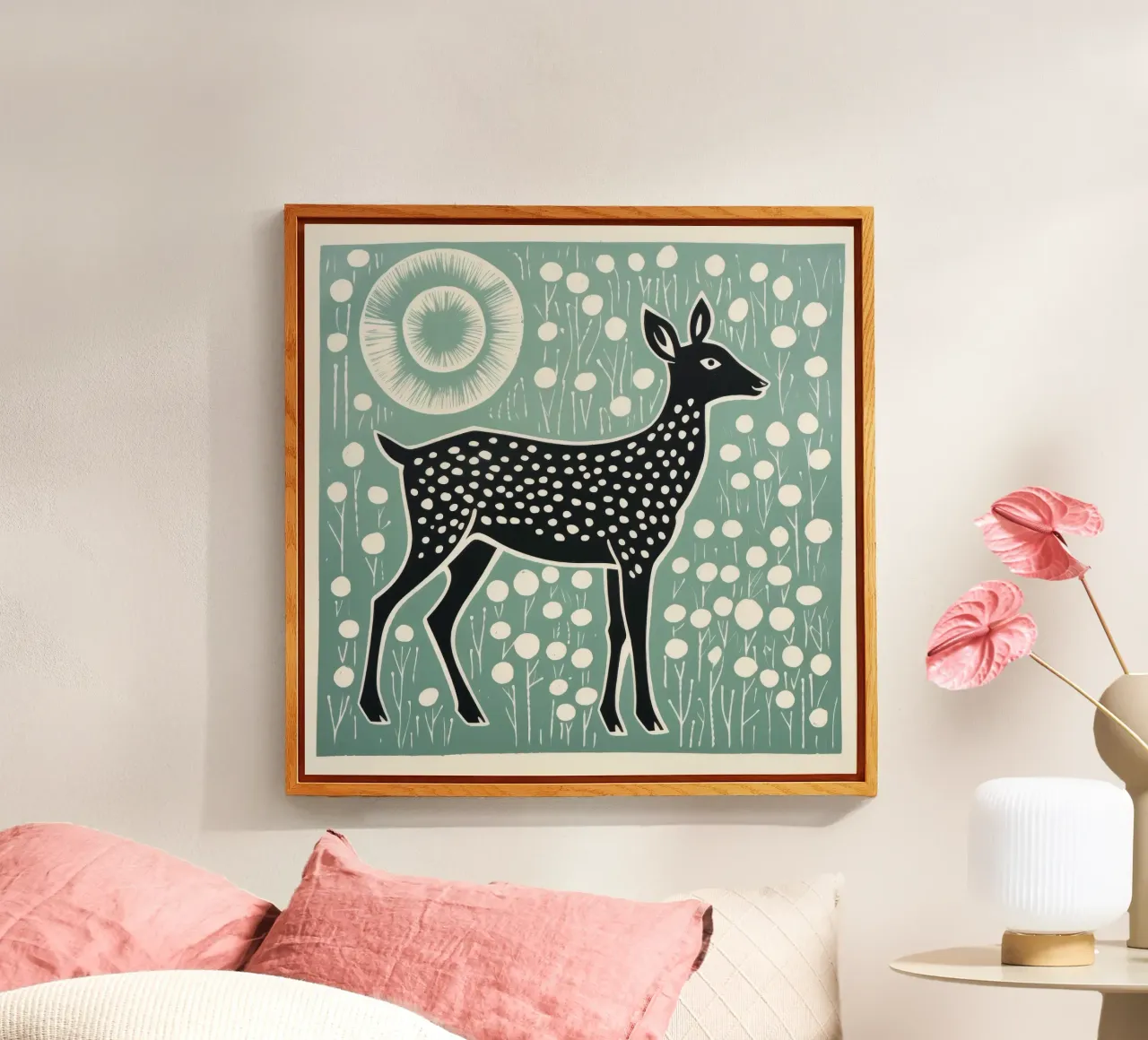 Cervo verde plexiglass da Minimal Animal Art