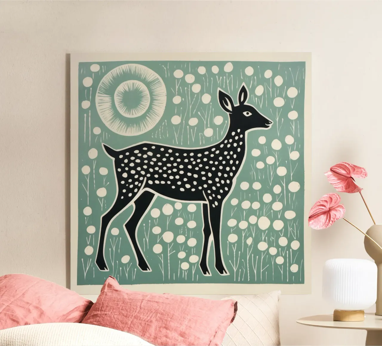 Cervo verde plexiglass da Minimal Animal Art