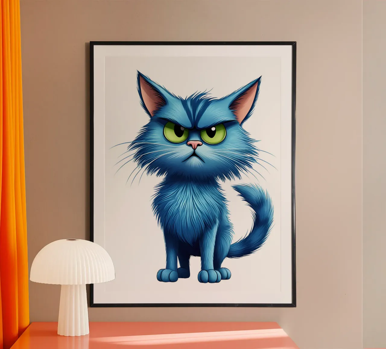 Neko - Monster Comics - Serial 05 poster con telaio in legno da Monsters