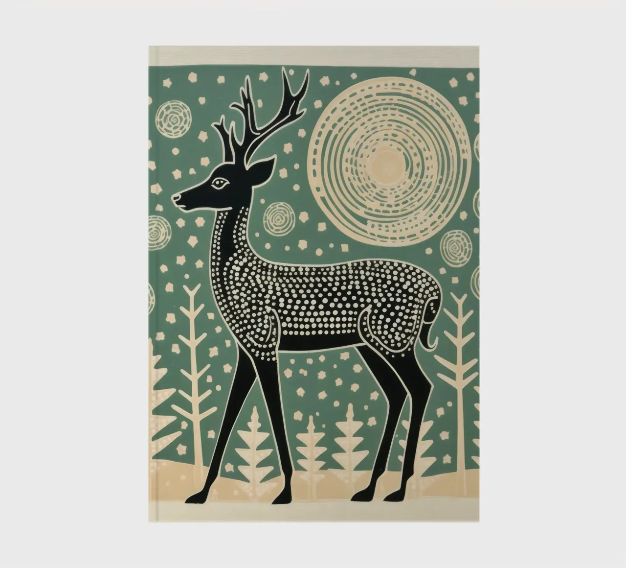 Cerf vert 2 carnet de notes de Minimal Animal Art