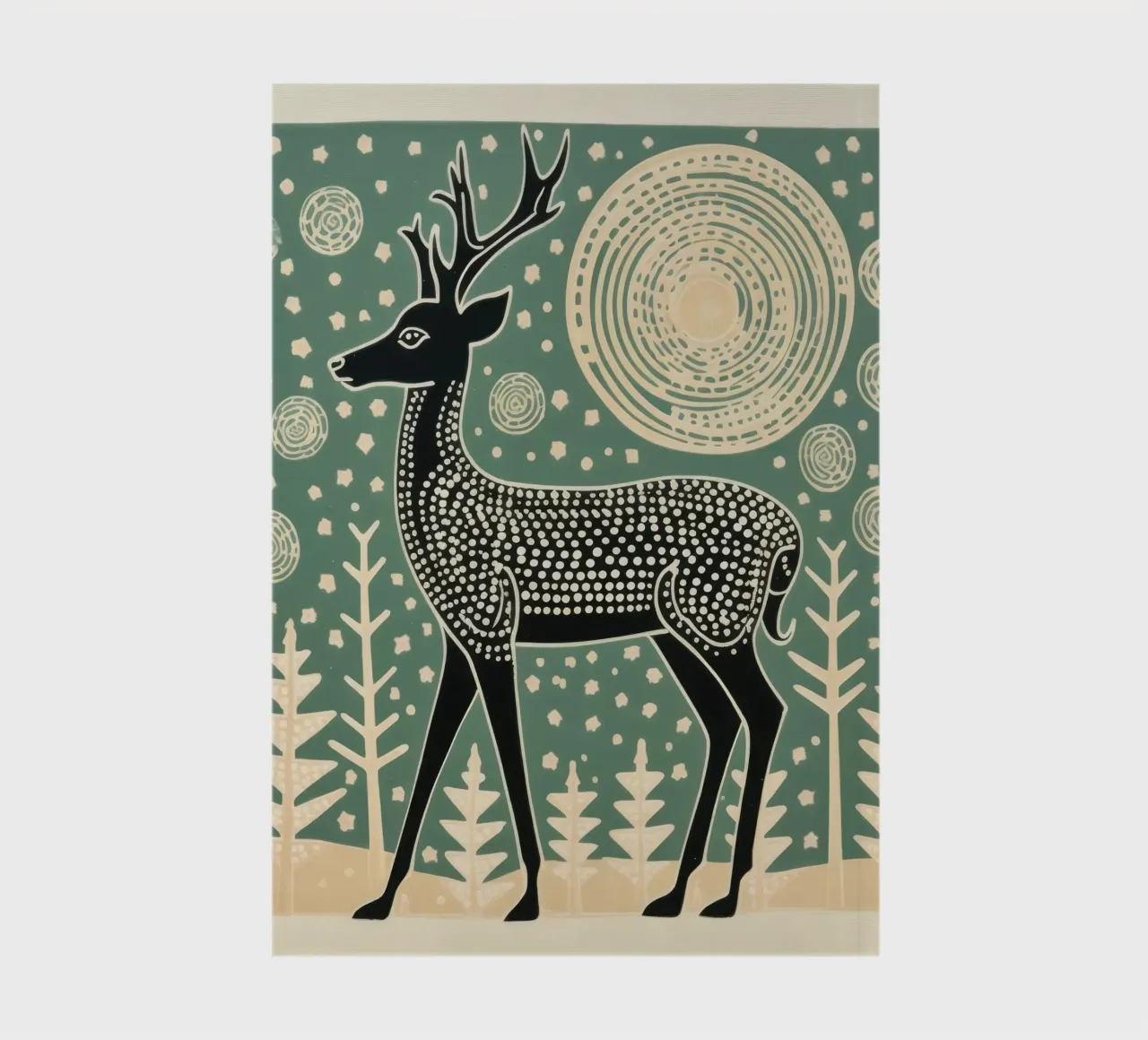 Cerf vert 2 carnet de notes de Minimal Animal Art