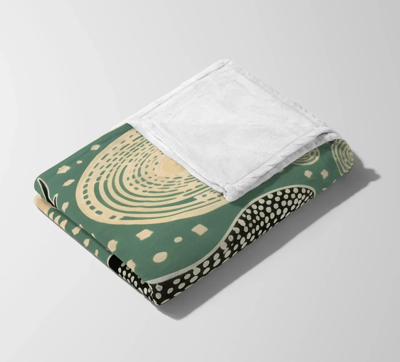 Cervo verde 2 coperta in pile da Minimal Animal Art