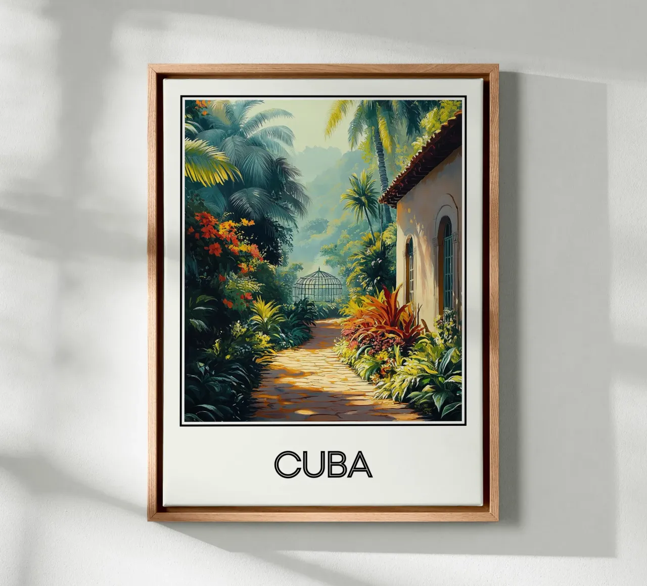 Cuba tela con Cornice a cassetta da Frame the World
