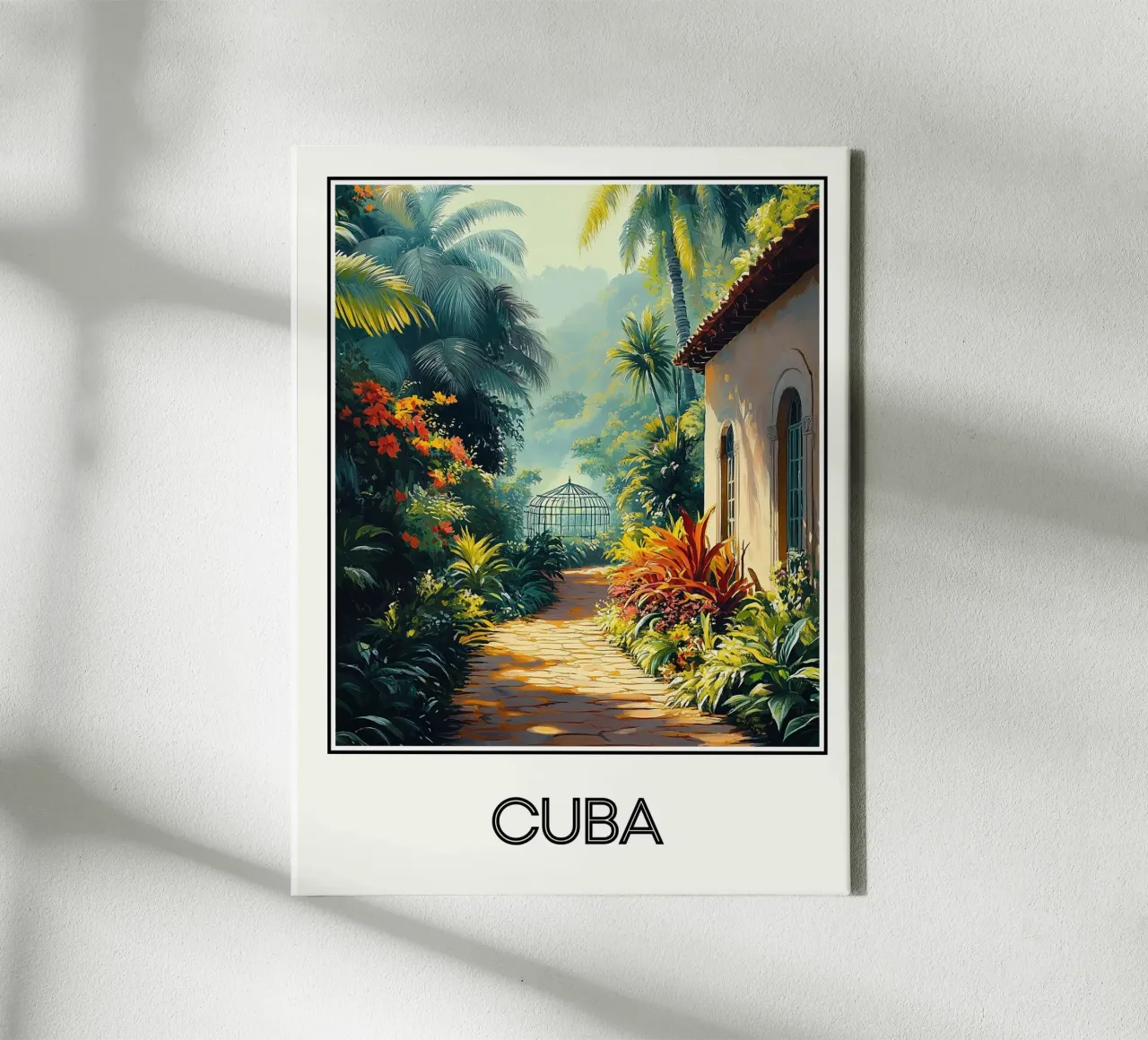 Cuba tela con Cornice a cassetta da Frame the World