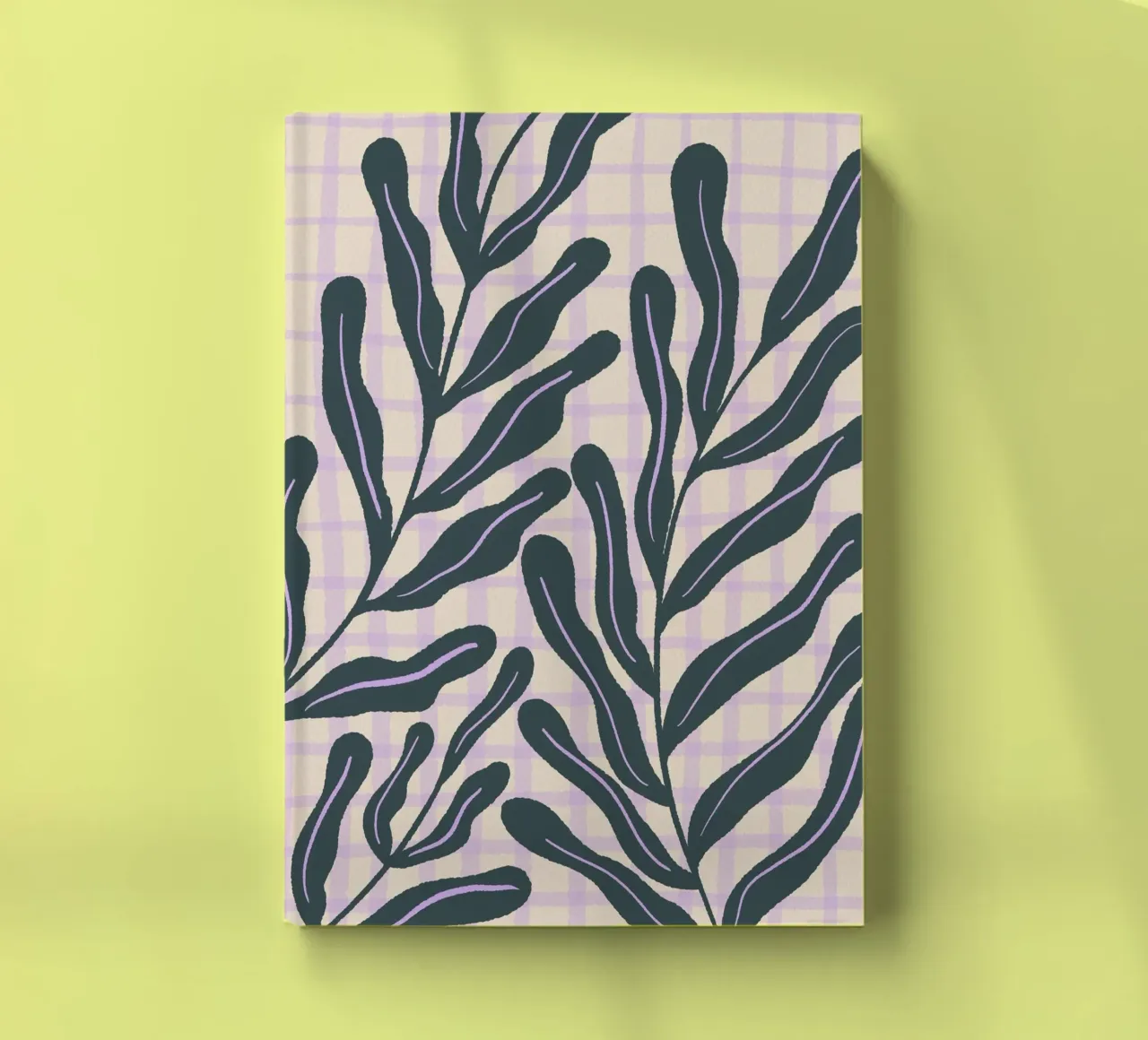 Abstract branches on a grid pattern notebook by Wackapacka