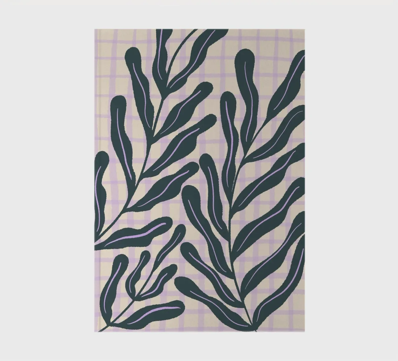 Abstract branches on a grid pattern notebook by Wackapacka